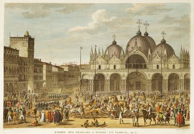 The Entry of the French into Venice and the Theft of the Horses of San Marco, in Floreal, Year 5 (May 1797) Engraved by Jean Duplessi-Bertaux (1747-1819) by Antoine Charles Horace Vernet